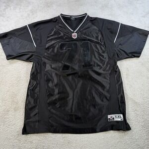 Vintage Starter Jersey Mens Large Black Y2K Football #71 Mesh Hip Hop Blank